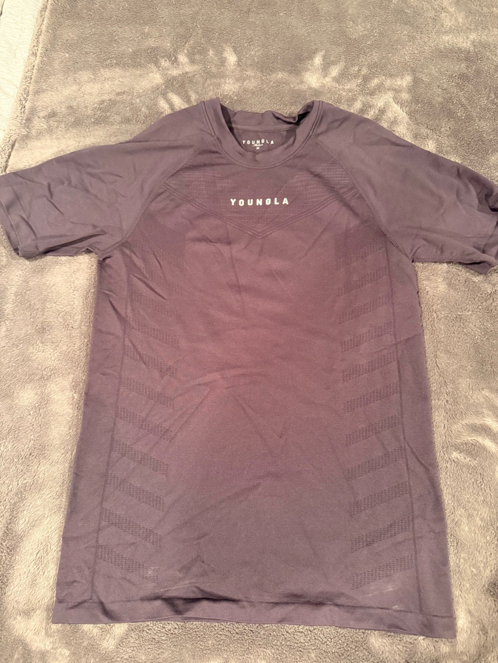 YoungLA Men’s Short Sleeve Crew Tee - Plum
